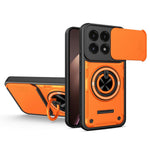 For Xiaomi 17 Magnetic Case Sliding Camera Cover TPU+PC Phone Cover with Rotating Kickstand