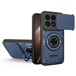 For Xiaomi 17 Magnetic Case Sliding Camera Cover TPU+PC Phone Cover with Rotating Kickstand