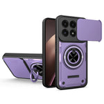 For Xiaomi 17 Magnetic Case Sliding Camera Cover TPU+PC Phone Cover with Rotating Kickstand
