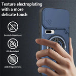 For Xiaomi 17 Pro Magnetic Case Sliding Camera Cover TPU+PC Phone Cover with Rotating Kickstand