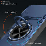 For Xiaomi 17 Pro Max Magnetic Case Sliding Camera Cover TPU+PC Phone Cover with Rotating Kickstand