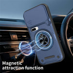 For Xiaomi 17 Pro Max Magnetic Case Sliding Camera Cover TPU+PC Phone Cover with Rotating Kickstand