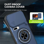 For Xiaomi 17 Pro Max Magnetic Case Sliding Camera Cover TPU+PC Phone Cover with Rotating Kickstand