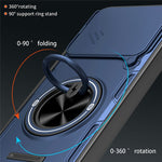 For Xiaomi 17T Magnetic Case Sliding Camera Cover TPU+PC Phone Cover with Rotating Kickstand