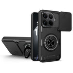 For Xiaomi 17T Magnetic Case Sliding Camera Cover TPU+PC Phone Cover with Rotating Kickstand