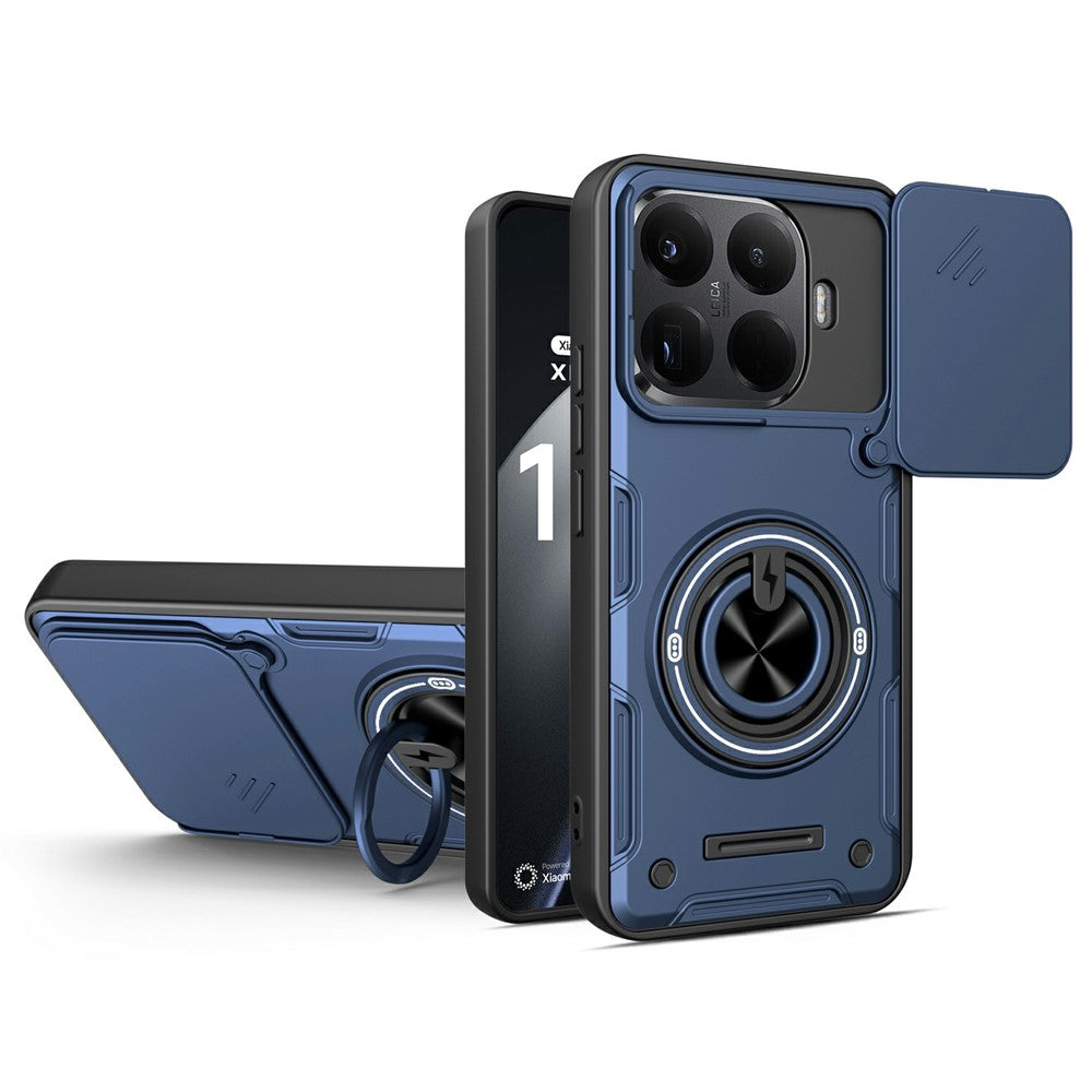 Xiaomi 17T Pro Magnetiskt Skal Skjutbart Kameraskydd TPU+PC mobilskal med Roterande Stöd