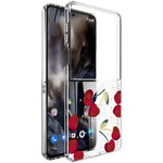 For Samsung Galaxy Z Flip8 Case Cherry Pattern Printing PC Shockproof Slim Foldable Phone Cover
