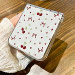 For Samsung Galaxy Z Flip8 Case Cherry Pattern Printing PC Shockproof Slim Foldable Phone Cover