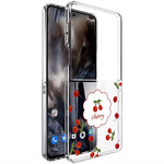 For Samsung Galaxy Z Flip8 Case Cherry Pattern Printing PC Shockproof Slim Foldable Phone Cover