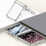 For Samsung Galaxy Z Flip8 Case Gradient Cherry Blossoms Magnetic Hinge PC Foldable Phone Cover