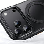 For iPhone 18 Pro Max / 17 Pro Max Magnetic Case Rotating Gear Pivot Kickstand PC + TPU Phone Back Cover