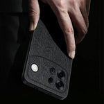 Til Oppo A7 Pro Max 5G Cover med Træstruktur PU Læderbelagt PC TPU Telefoncover