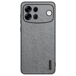 Til Oppo A7 Pro Max 5G Cover med Træstruktur PU Læderbelagt PC TPU Telefoncover