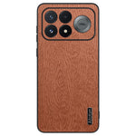 For Xiaomi Redmi K100 Pro Max 5G (China) Case Wood Texture PU Leather Coated PC TPU Phone Cover
