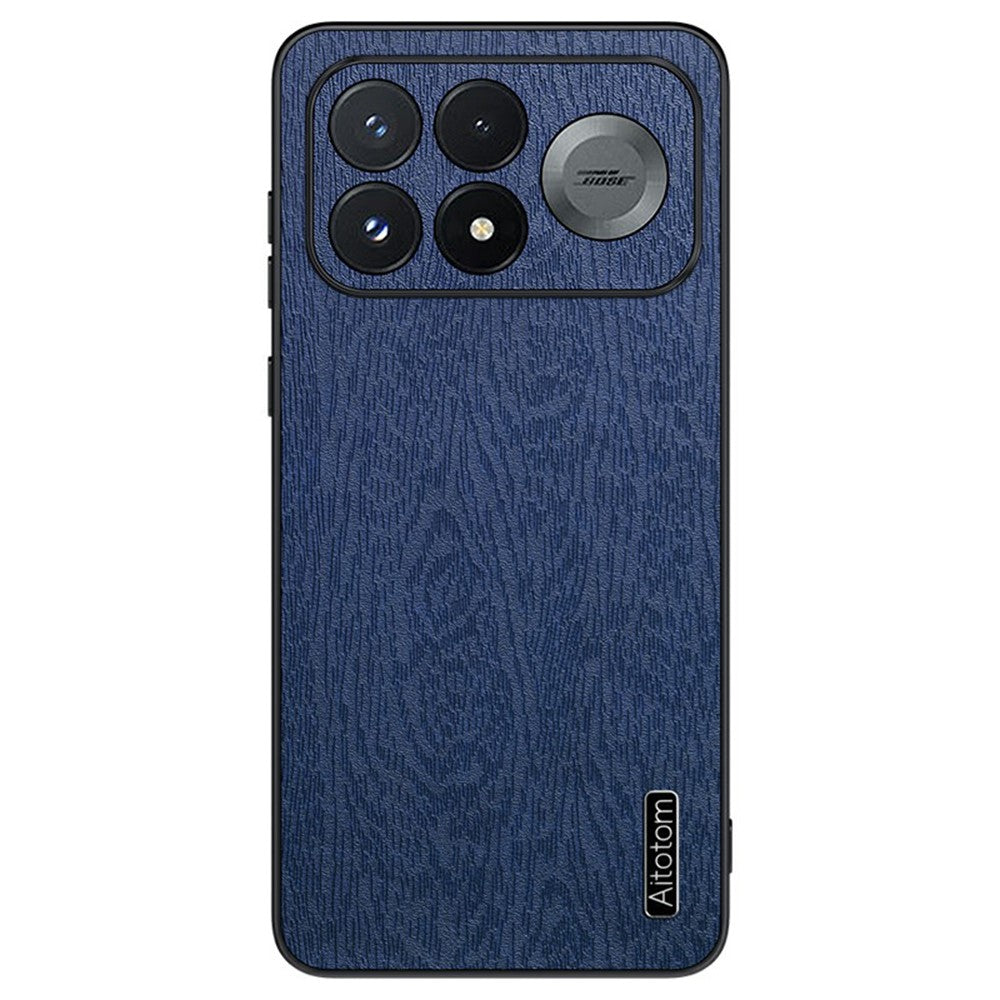 For Xiaomi Redmi K100 Pro Max 5G (China) Case Wood Texture PU Leather Coated PC TPU Phone Cover