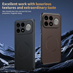 For Xiaomi Redmi K100 Pro Max 5G Magnetic Case Leather Coated TPU + PC Phone Cover