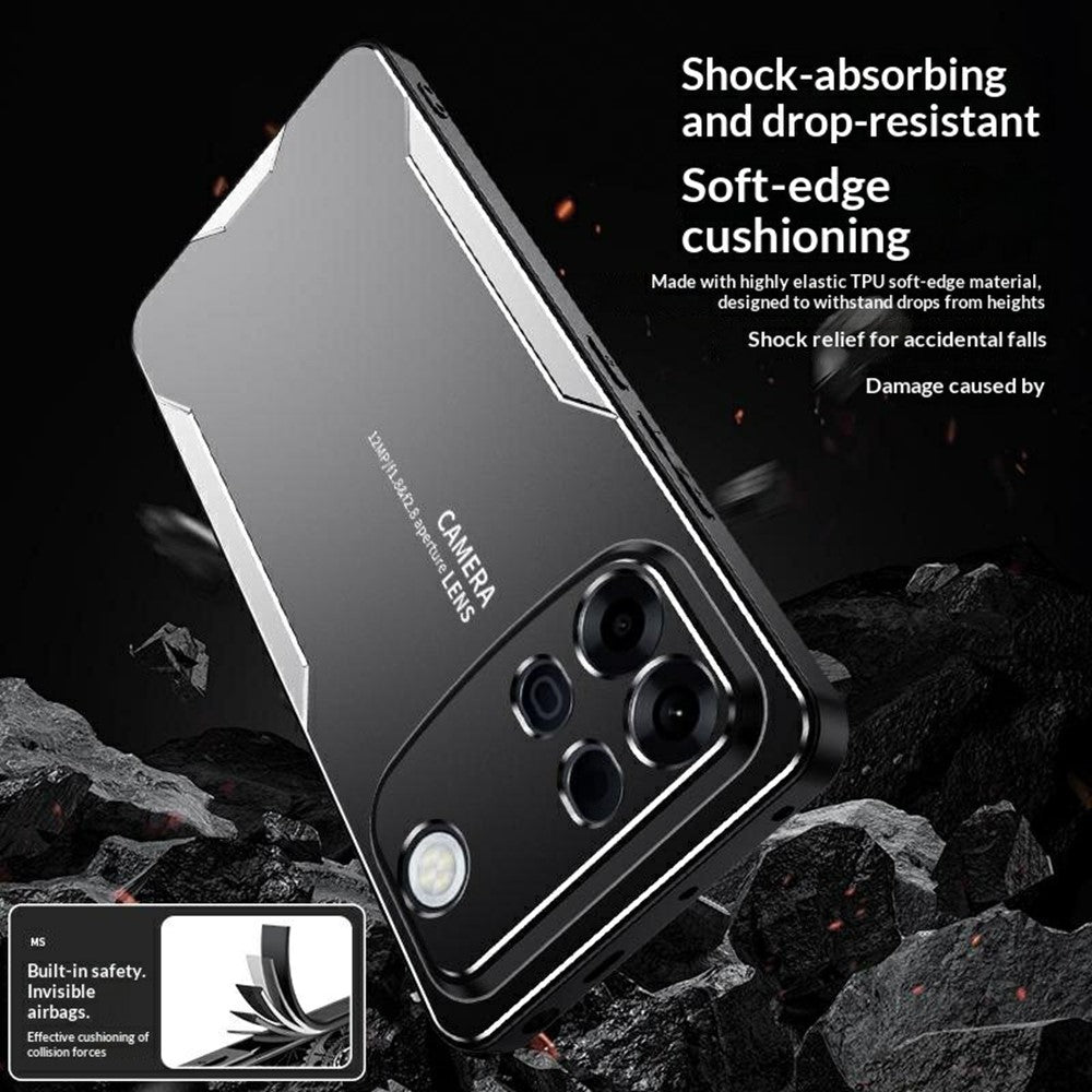 For Oppo A7 Pro Max 5G Phone Case Aluminium Alloy TPU PC Back Cover