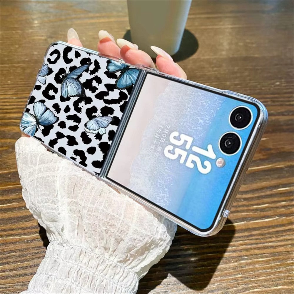 For Samsung Galaxy Z Flip8 Case Leopard Pattern Printed PC Slim Shockproof Phone Cover