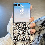 For Samsung Galaxy Z Flip8 Case Leopard Pattern Printed PC Slim Shockproof Phone Cover