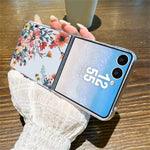For Samsung Galaxy Z Flip8 Case Floral Pattern Printing PC Shockproof Slim Phone Cover