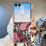 For Samsung Galaxy Z Flip8 Case Floral Pattern Printing PC Shockproof Slim Phone Cover