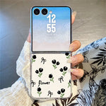 For Samsung Galaxy Z Flip8 Case Floral Pattern Printing PC Shockproof Slim Phone Cover