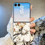 For Samsung Galaxy Z Flip8 Case Floral Pattern Printing PC Shockproof Slim Phone Cover