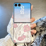 For Samsung Galaxy Z Flip8 Case Floral Pattern Printing PC Shockproof Slim Phone Cover