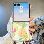 For Samsung Galaxy Z Flip7 5G Case Floral Pattern Printing PC Shockproof Slim Phone Cover
