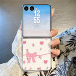 For Samsung Galaxy Z Flip8 Case Bowknot Pattern Printing PC Slim Shockproof Phone Cover