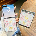 Til Samsung Galaxy Z Flip7 5G Etui Sløjfe Mønsterprint PC Slankt Stødsikkert Telefoncover