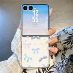 Til Samsung Galaxy Z Flip7 5G Etui Sløjfe Mønsterprint PC Slankt Stødsikkert Telefoncover