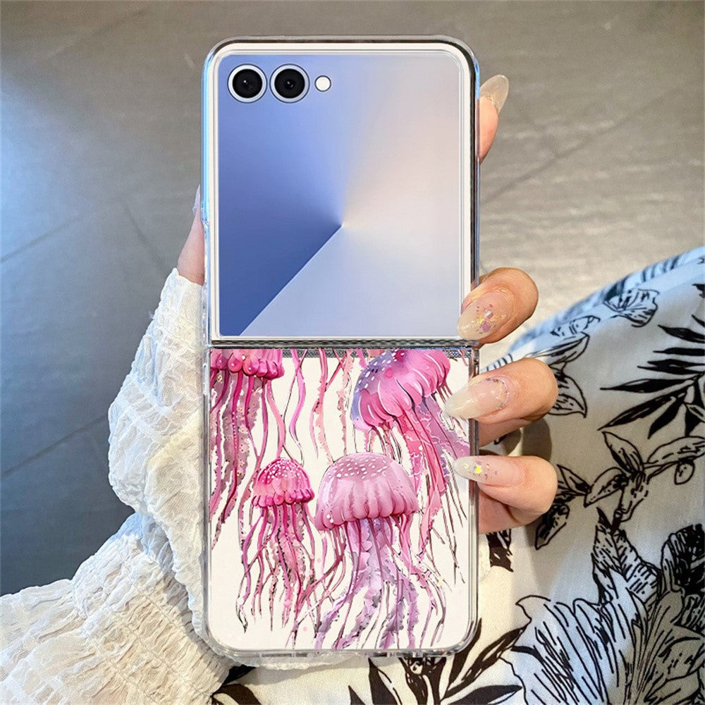 For Samsung Galaxy Z Flip8 Case Marine Life Pattern Slim Anti-Scratch Hard PC Back Cover