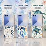 For Samsung Galaxy Z Flip8 Case Marine Life Pattern Slim Anti-Scratch Hard PC Back Cover