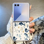 For Samsung Galaxy Z Flip8 Case Marine Life Pattern Slim Anti-Scratch Hard PC Back Cover