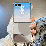For Samsung Galaxy Z Flip8 Case Color-blocking Pattern Shockproof Slim PC Foldable Phone Cover