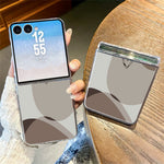 For Samsung Galaxy Z Flip8 Case Color-blocking Pattern Shockproof Slim PC Foldable Phone Cover
