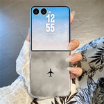 For Samsung Galaxy Z Flip8 Case Color-blocking Pattern Shockproof Slim PC Foldable Phone Cover