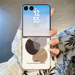 For Samsung Galaxy Z Flip8 Case Color-blocking Pattern Shockproof Slim PC Foldable Phone Cover