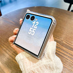 For Samsung Galaxy Z Flip8 Case Sunset Coconut Palm Pattern Shockproof PC Phone Cover