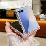 For Samsung Galaxy Z Flip8 Case Butterfly Pattern Hinge Protection Transparent PC Phone Cover