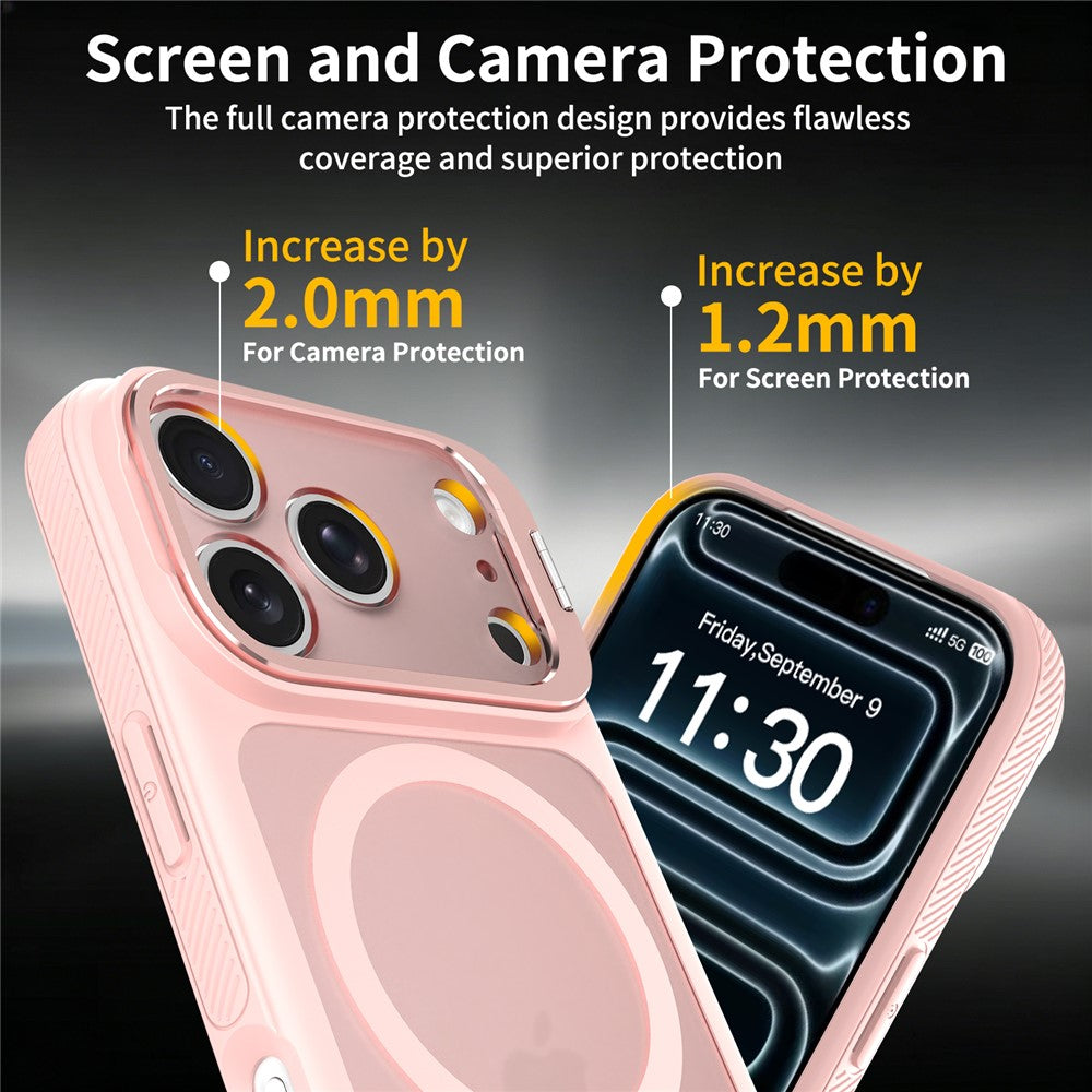 iPhone 18 Pro Max / 17 Pro Max Magnetiskt Skal PC/TPU - Rosa