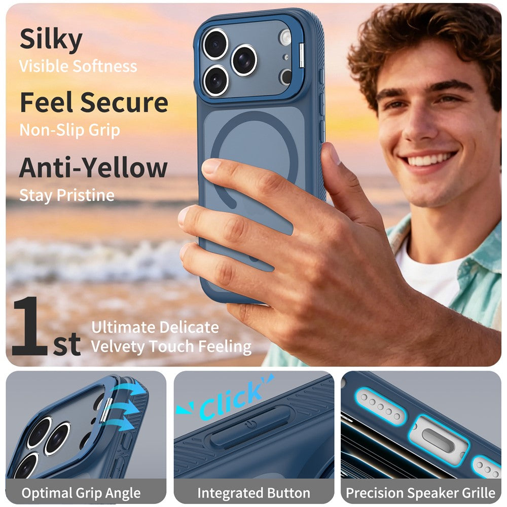 iPhone 18 Pro Max / 17 Pro Max Magnetiskt Skal PC/TPU - Safirblå