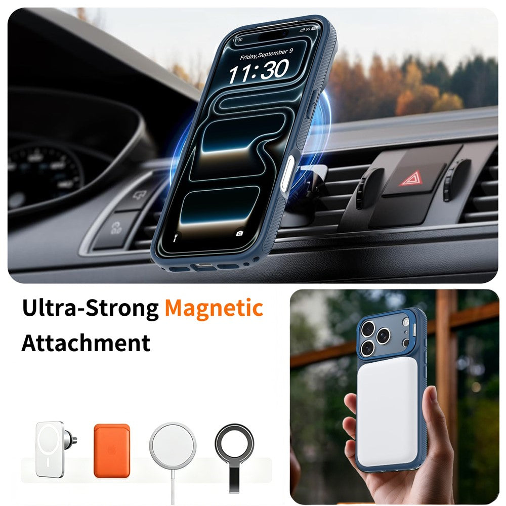 iPhone 18 Pro Max / 17 Pro Max Magnetiskt Skal PC/TPU - Safirblå
