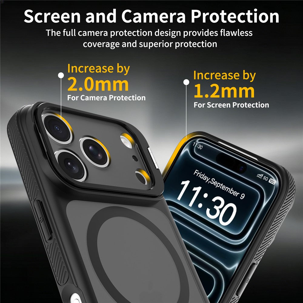 iPhone 18 Pro / 17 Pro Magnetiskt Skal PC/TPU - Svart