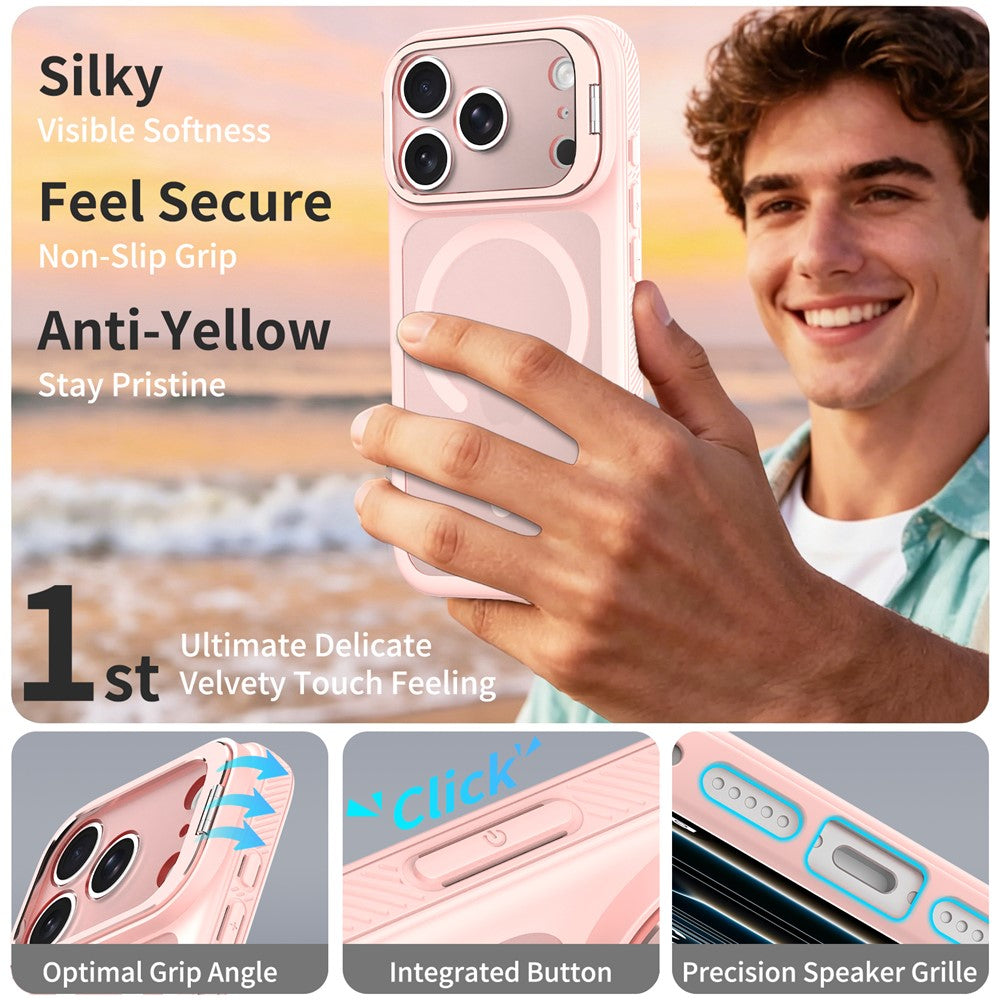 iPhone 18 Pro / 17 Pro Magnetiskt Skal PC/TPU - Rosa