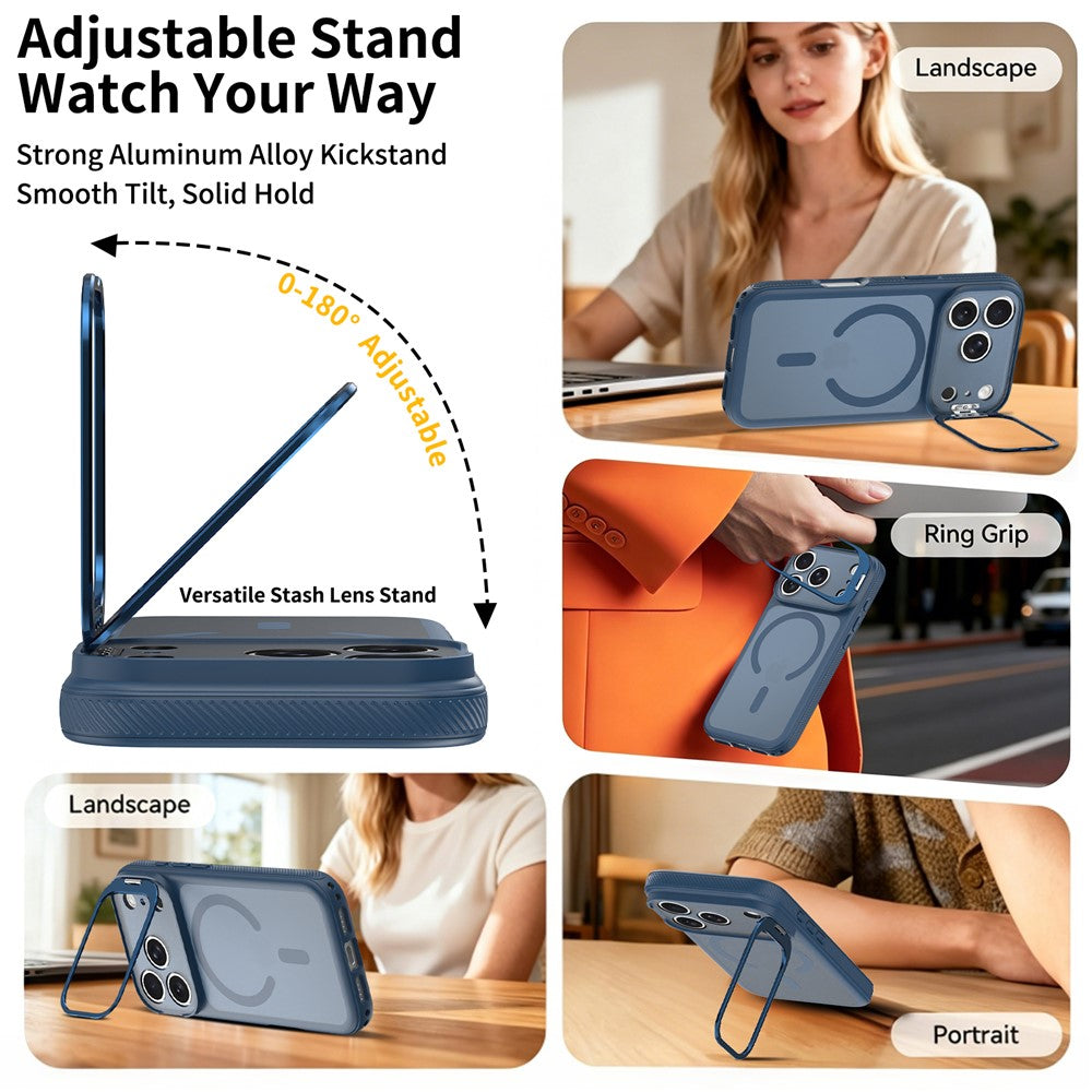 iPhone 18 Pro / 17 Pro Magnetiskt Skal PC/TPU - Safirblå