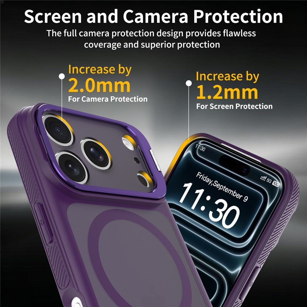 iPhone 18 Pro / 17 Pro Magnetiskt Skal PC/TPU - Lila
