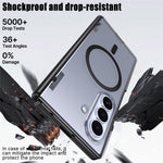 For Samsung Galaxy Z Fold8 Ultra / Z Fold7 5G Magnetic Case Spring Hinge Anti Drop Matte PC + TPU Phone Cover