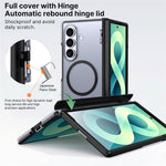 For Samsung Galaxy Z Fold8 Ultra / Z Fold7 5G Magnetic Case Spring Hinge Anti Drop Matte PC + TPU Phone Cover
